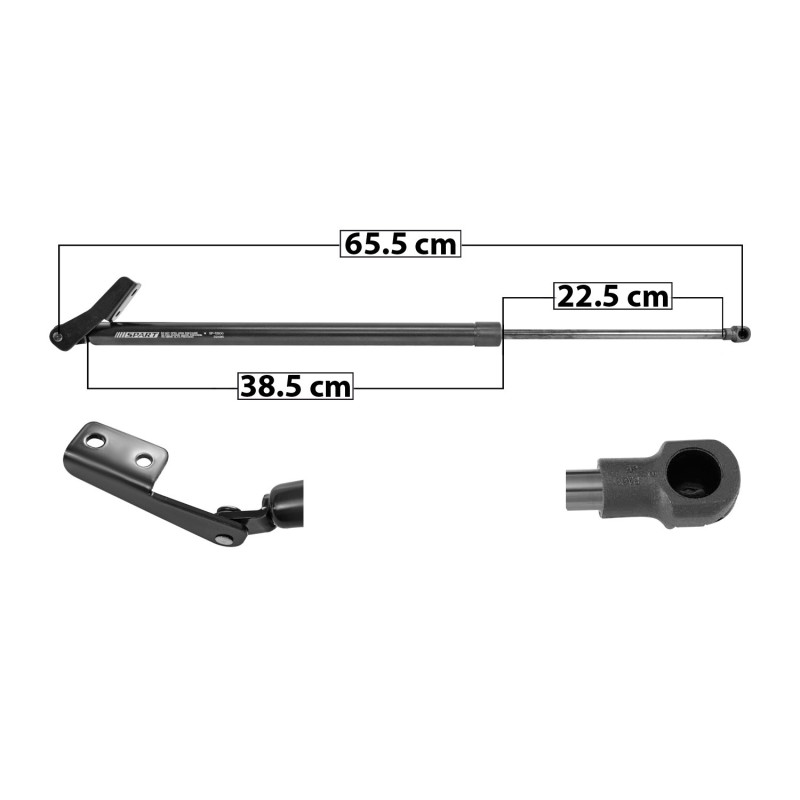 AMORTIGUADOR 5TA PUERTA NISSAN X-TRAIL 15-22 MANUAL 65.5 38.5 22.5 ...